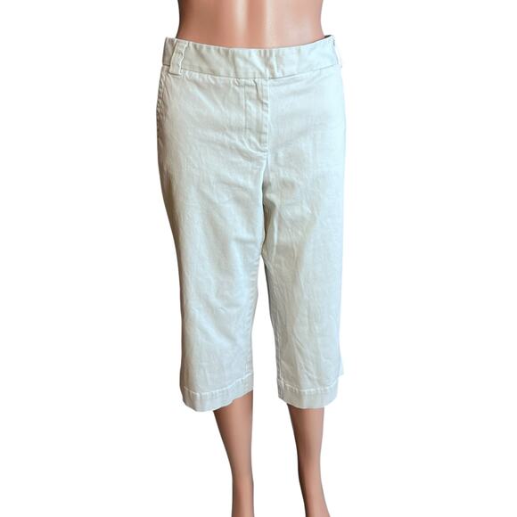 J. Crew Factory Stretch Chino Capris Favorite Fit Casual Preppy Gorp Core 10 - Picture 1 of 6